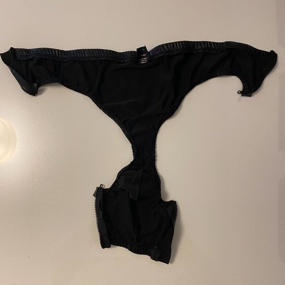 Underwear & Socks Zeus Mens Black Bikini Underwear With Two Zippers